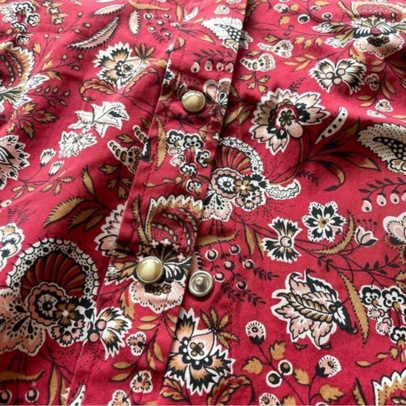 Pendleton Floral Paisley Long Sleeve Button Down
Shirt Red Large - Picture 4 of 9